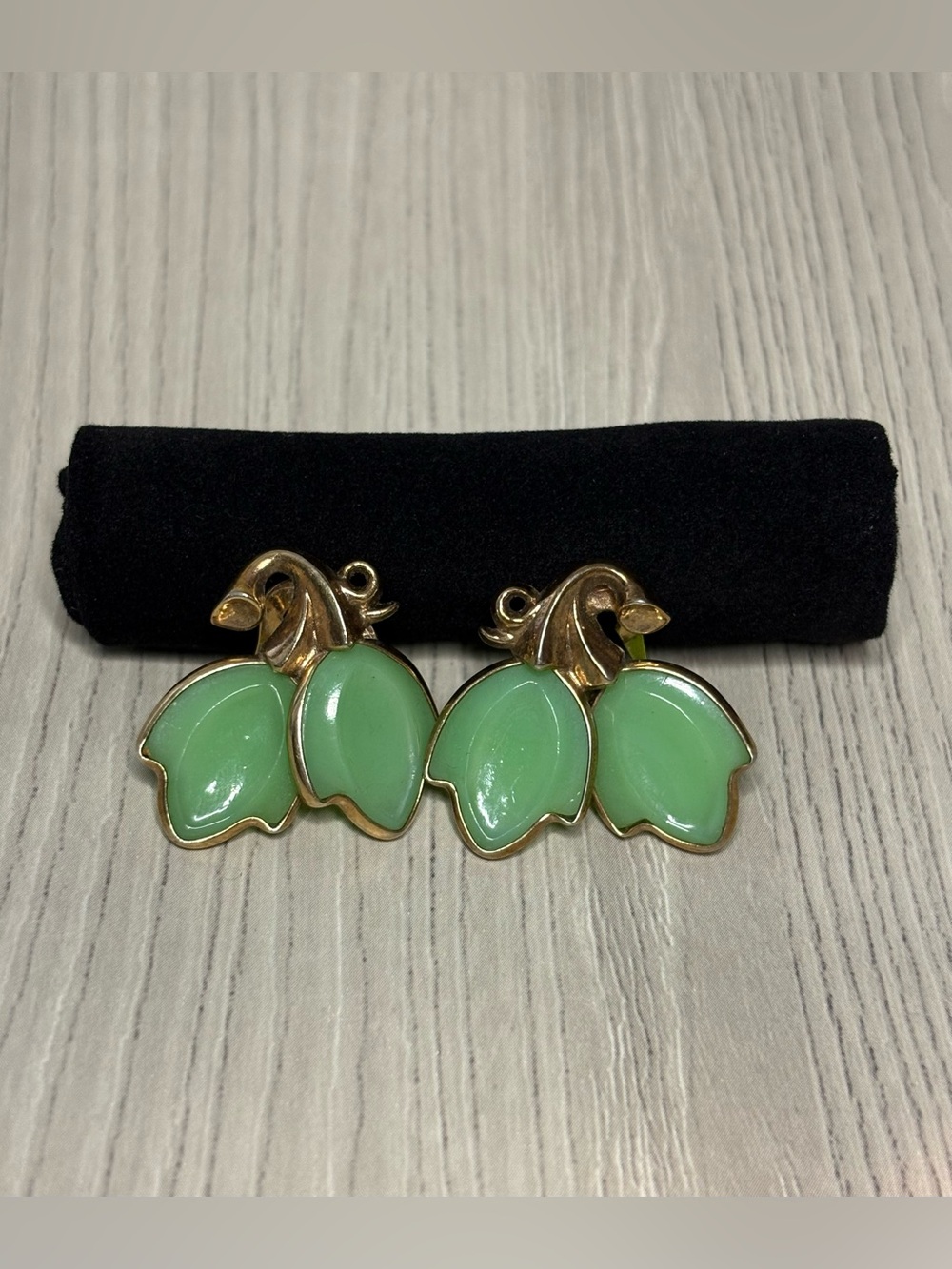 Crown Trifari Hanging Tulip Earrings